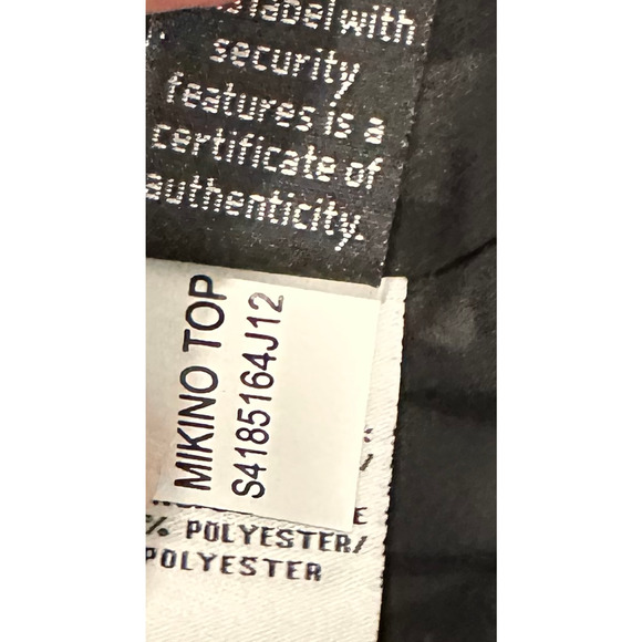 Boston Proper Sheer Black Polka Dot 3/4 Sleeve Button Up Collar Blouse sze Small - Picture 7 of 8